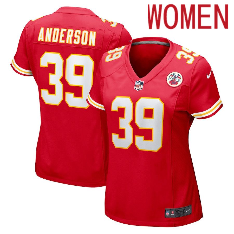 Women Kansas City Chiefs 39 Zayne Anderson Nike Red Player Game NFL Jersey